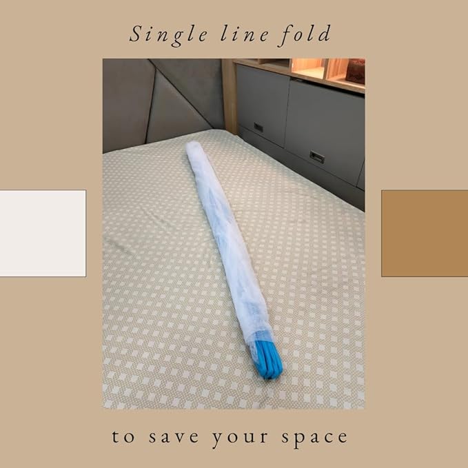 Foldable Mosquito Net | |New 5G Foldable Machardani|30GSM Strong Polyester mesh|Fiberglass Rod|Size - 200cm(6ft 6in) x100cm(3ft 3in) x80cm(2ft 7in) Premium Soft,Single line fold, Quick Unfold and fold, No installation Required, Light Weight, Adults Size
